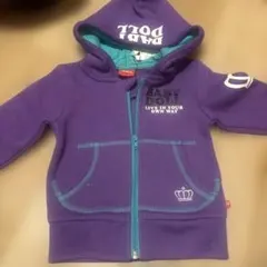 BABYDOL パープル フード付きトレーナー 80cm