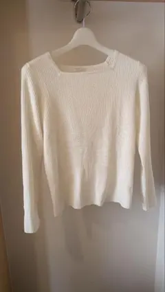 Honeys ホワイト長袖ニット M