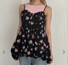 新品未使用　poppy バルーンチュニック　黒　ブラック　あさぎーにょ　完売品 Tulle balloon tunic (black)