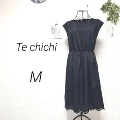 11455-4 テチチ Te chichi 花柄刺繍ワンピース 無地 上品のサムネイル