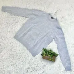 【UNIQLO】ユニクロ ウォッシャブルクルーネックセーター グレー (M)