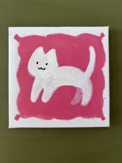 猫 ミニキャンバス 原画 手描きイラスト インテリア