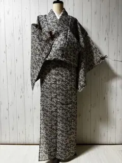 ☆丹後ちりめん 京紅型の単の小紋 m4422 - メルカリ