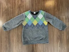 【La Chiave】（キムラタン）裏起毛 長袖カットソー 100cm グレー