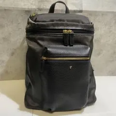 【未使用級】PELLE BORSA　リュック ブラック シュリンクレザー
