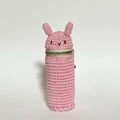 リップケース　ウサギ　レース編み