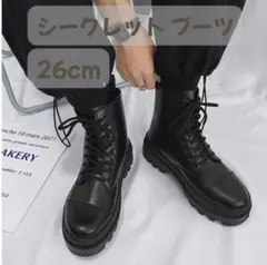 厚底ブーツ メンズ シークレットシューズ 靴 黒 25cm - メルカリ