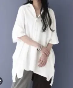 オシャレウォーカー　リネン　ロングシャツのサムネイル