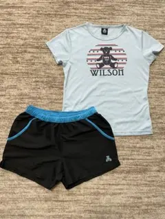 Wilson クマプリント Tシャツ & ショーツ セット　テニスウェア