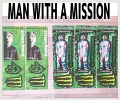 「マンウィズ×モンスターエナジー　コラボ　限定ステッカー」2種類5枚セット(S)