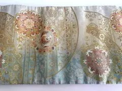 美しい花柄と幾何学模様の帯 和装 帯