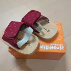 MikiHouse Hot Biscuits 赤 草履 SS　13.5センチ