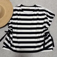 美品★Ray BEAMS★ボーダーリボンTシャツ★ビームス★フリーサイズ