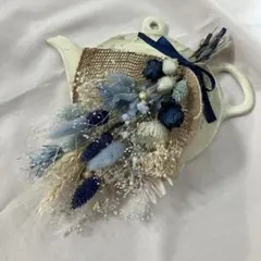 ドライフラワー ミニスワッグ 花束　ブルー系のサムネイル