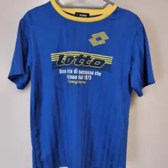 【超美品】Lotto ストライプシャツ 青