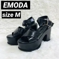 美品 EMODA エモダ 厚底サンダル ストラップ 太ヒール M ギャル