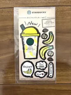 STARBUCKS バナナクリーミーミルク ステッカー