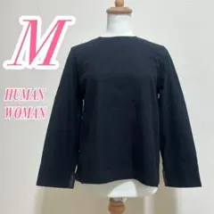 human woman ブラック M カットソー　きれいめ　オフィスカジュアルのサムネイル