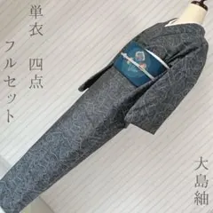 D822 本場大島紬　縦縞　正絹　着物　単衣　証紙付き　極美品 D822 本場大島紬 縦縞 正絹 着物 単衣 証紙付き 極美品 - メルカリ