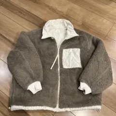 Repini ホワイト ✖️ブラウン　ボア　リバーシブル　ジャケット