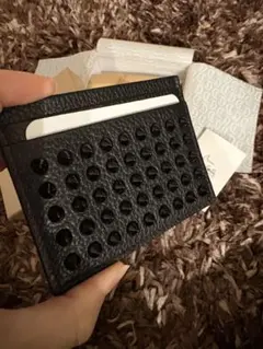 箱付き 新品Christian Louboutin ブラックカードケース