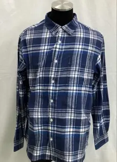 T923K メンズネルシャツ　LL 青　チェック　春秋　コンバース　1/21