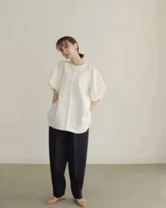美品】Louren puff sleeve over blouse ホワイト - メルカリ