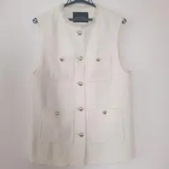 グリーンレーベル アイボリーツイードベスト