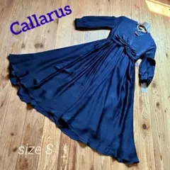 Callarus ウエスト切り替え　ロングワンピース　フレアワンピース