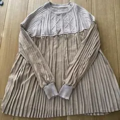ドッキングニットプリーツ⭐︎モカ新品