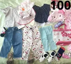 女の子100サイズ夏用向け服サンダルまとめ売り