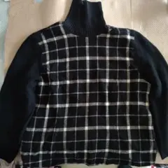 チェック柄ニットセーター サイズ11