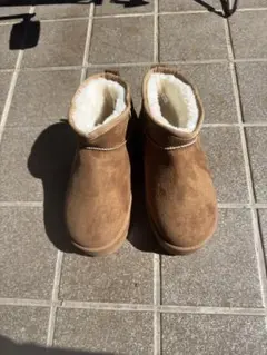 厚底 ムートンブーツ ブラウン