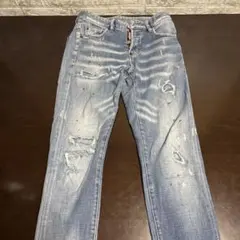 DSQUARED2 ダメージ加工 ライトブルージーンズ 28