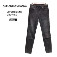 ARMANI EXCHANGE A|X ラインストーン スキニーデニム 黒 24のサムネイル
