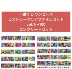一番くじ ワンピース ヒストリークリアファイルセット vol.1〜100