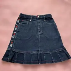 【希少】平成レトロ エンジェルブルー デニムスカートL ナカムラくん刺繍 Y2K