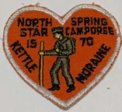 希少・レア 70s ボーイスカウト ハートワッペン ノーススター キャンポリー