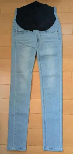 エドウィン　犬印本舗　マタニティ スリムフィット ジーンズ ライトブルー