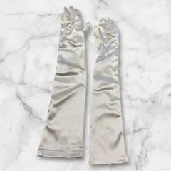 結婚式　グローブ　花嫁　ウエディング　サテン　ロング　タカミブライダル