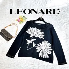 ★美品★レオナール  LEONARD トップス M ブラック 花柄 肩パッドあり LEONARD（アンサンブル）のフリマアイテム一覧