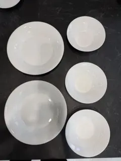 美品】ウェッジウッド☆ナイト＆デイ☆ホワイトヘリンボーン スープ
