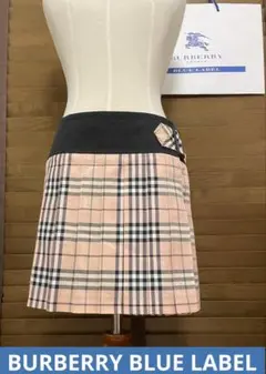 BURBERRY BLUE LABEL プリーツスカート　巻きスカート　ピンク