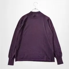 マリサグレース ウール100%ニット 長袖 モックネック 洗える【L】