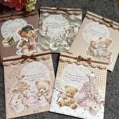 ハンドメイド　蓋付き平袋　10枚セット