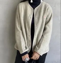 DANTON/ダントン　フリースジャケット　ノーカラーカーディガン