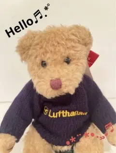Lufthansa ドイツ航空 限定 テディベア ／ RUSS製 セータークマ