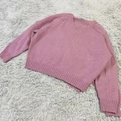 ランデブー　アルパカ・ウール混ニット　2つのニットがくっついているニット　ピンク