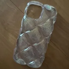 透明グリッター入りiPhone15ケース
