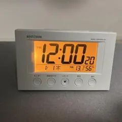 RHYTHM デジタル時計 ホワイト